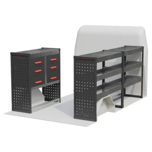 Ragnar ProMax Top Tray Drawer Unit & Shelving Van Racking for the Ford Transit Custom 2023 Onwards L1 Model