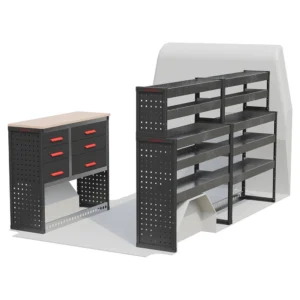 Ragnar ProMax Workbench Drawer Unit & Shelving Van Racking for the Ford Transit 2014 Onwards L2/H2 Model