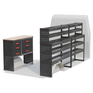 Ragnar ProMax Workbench Drawer Unit & Shelving Van Racking for the Ford Transit 2014 Onwards L3/H2 Model