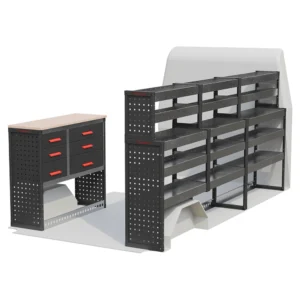 Ragnar ProMax Workbench Drawer Unit & Shelving Van Racking for the Renault Master 2010 Onwards L3/H2 Model