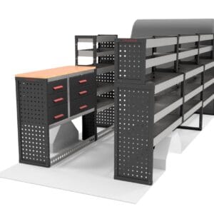Ragnar ProMax Workbench Drawer Unit & Shelving Van Racking for the Mercedes Sprinter 2018 Onwards L3/H2 & H3 Model