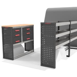 Ragnar Pro Workbench Drawer Unit & Shelving Van Racking for the Ford Transit 2014 Onwards L2/H2 Model