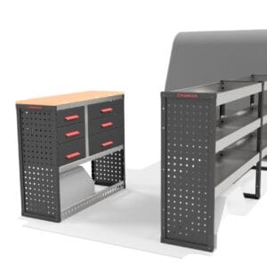 Ragnar Pro Workbench Drawer Unit & Shelving Van Racking for the Iveco Daily 2014 Onwards L3/H2 & H3 Model