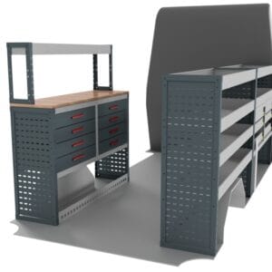 Ragnar Pro Workbench Drawer Unit & Shelving Van Racking for the Ford Transit 2014 Onwards L3/H2 Model