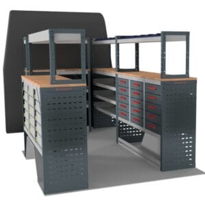 Ragnar Pro Workbench Drawer Unit & Shelving Van Racking for the Volkswagen Crafter 2017 Onwards L3/H2 Model
