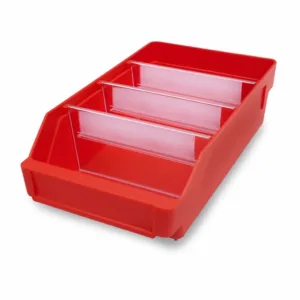 Component bin dividers for 335/300D Shelf (Bin Size: 240W x 300D x 95H)