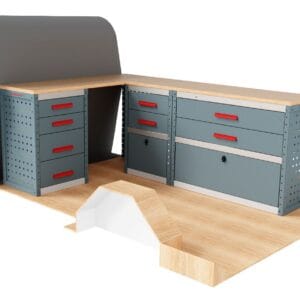 Ragnar ProMax Workbench Drawer Unit Van Racking for the Citroen Dispatch 2016 Onwards L2Medium Wheelbase Model