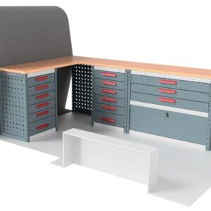Ragnar ProMax Workbench Drawer Unit Van Racking for the Ford Transit Custom 2013 to 2023 L1 Model